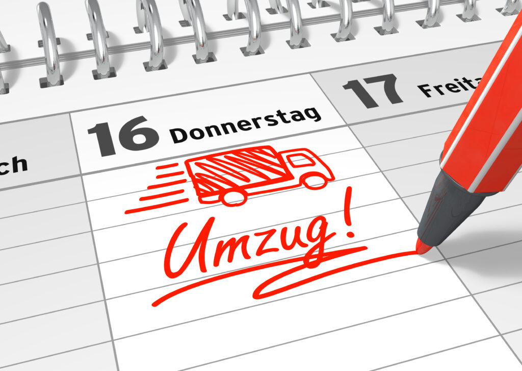Umzugs-Termin in Kalender einschreiben