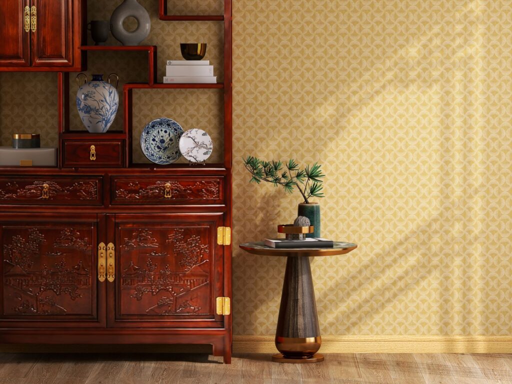Roter chinesischer Hochzeitsschrank