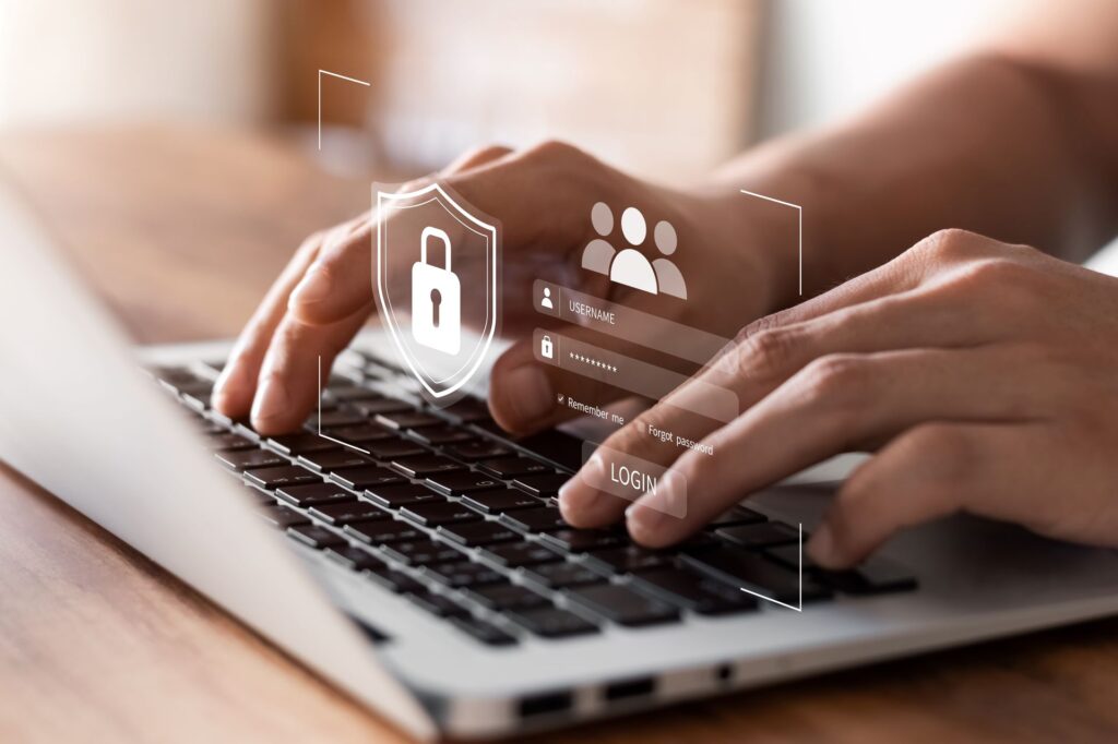 Cybersecurity Passwort Eingabe