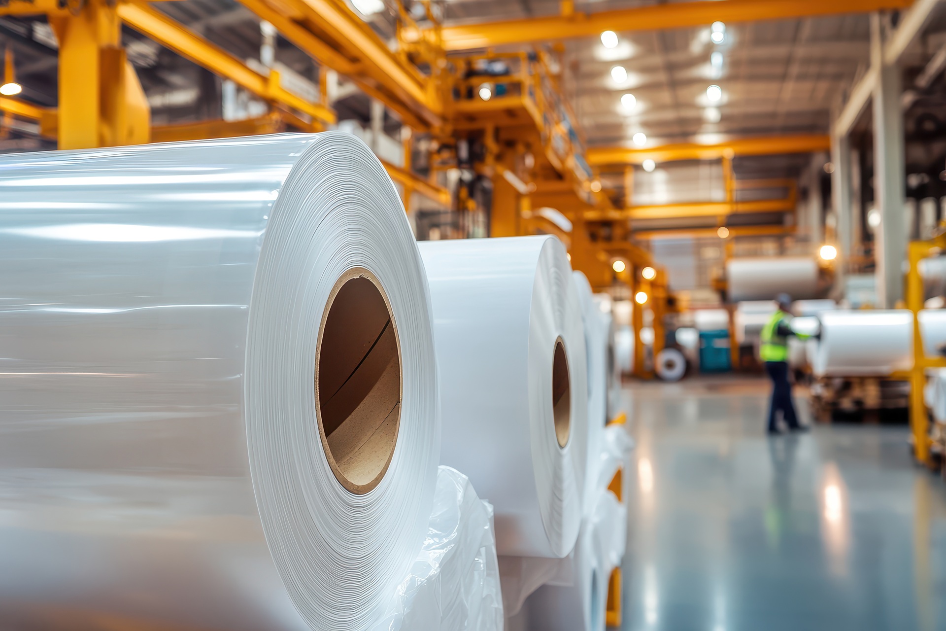 Industrielle PVDF-Folienproduktion in Rollenform

