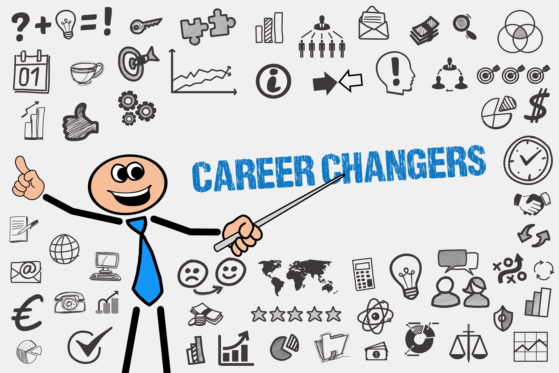 Illustration mit Fokus auf Berufswechsel | Taxifahrer Jobs

