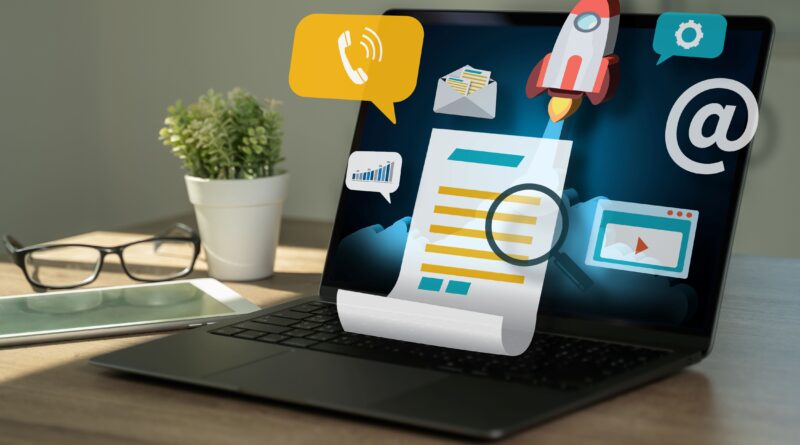 Inhaltsmarketing Inhaltsdaten Blogging Medien Veröffentlichung Informationen Vision Konzept