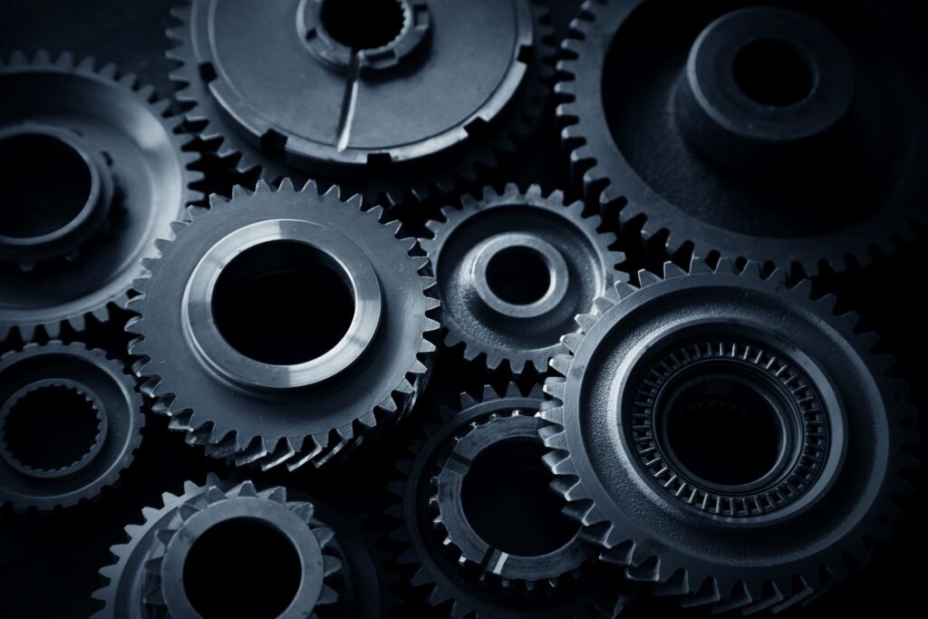 Technische Zahnräder im Detail – Symbolbild für Antriebstechnik, Präzision und mechanische Kraftübertragung